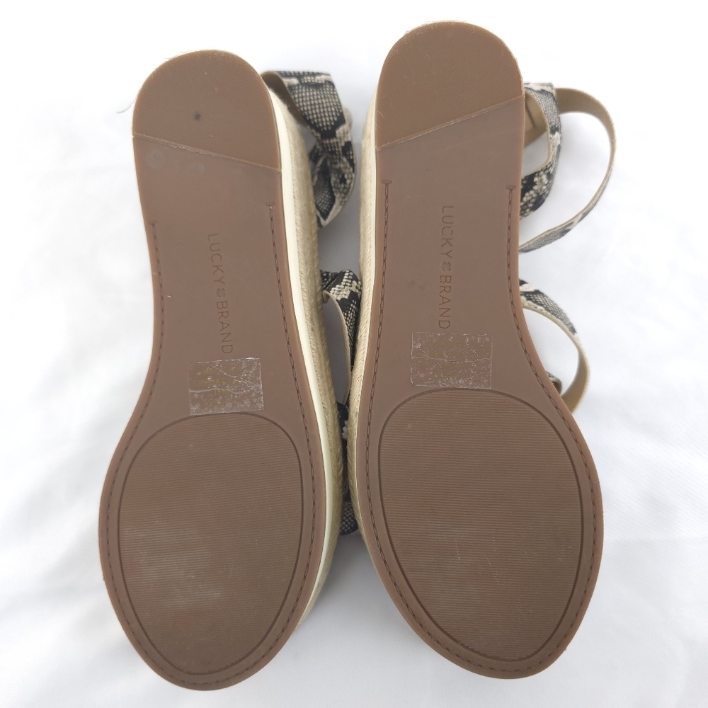 LUCKY Brand Jakina Natural Alamera Wedge Sandals Size 9.5M - Picture 8 of 15